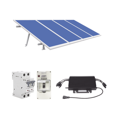 [KIT-HMS-2K550] Kit Solar para Interconexión de 2.2KW de Potencia Pico 220Vcc con Microinversor y 4 Módulos de 550 W (Incluye Montaje y Protecciones)