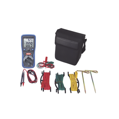 KIT Medidor de Resistencia a Tierra Digital (Terrómetro), a 3 hilos CAT III / 1000 V.